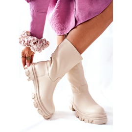 S.Barski Botas altas en beige Loren Traper 11