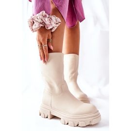 S.Barski Botas altas en beige Loren Traper 9