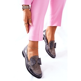 Mocasines Lacados Maciejka Brogues Mujer Gris 04099-03 / 00-1 5