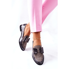 Mocasines Lacados Maciejka Brogues Mujer Gris 04099-03 / 00-1 4