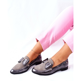 Mocasines Lacados Maciejka Brogues Mujer Gris 04099-03 / 00-1 7