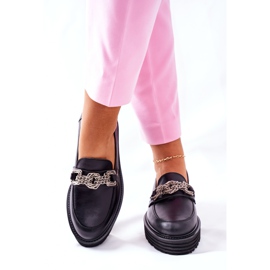 Mocasines Mujer Mocasines Piel Negro Laura Messi 2383 3