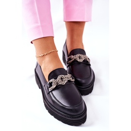 Mocasines Mujer Mocasines Piel Negro Laura Messi 2383 1