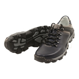 Bednarek Polish Shoes Zapatos de senderismo de piel para hombre 116 azul marino gris 3