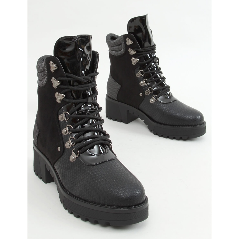 Botas negras con cordones DF3712 Black negro 1 Botas negras con cordones DF3712 Black negro 1