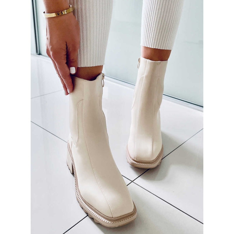 Botas de mujer crema QT33P Beige 2
