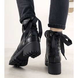 Botas negras con lazo de Sally negro 2