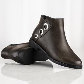 Goodin Botas con adornos de plata marrón 4