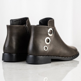 Goodin Botas con adornos de plata marrón 5