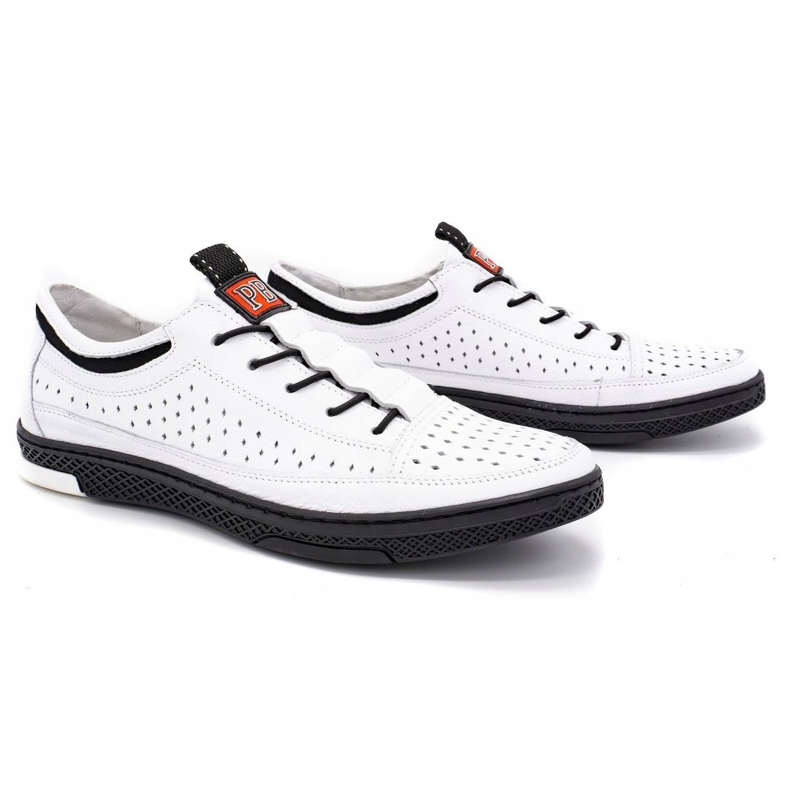 Polbut Zapatos de verano para hombre en piel K22 blanco 2
