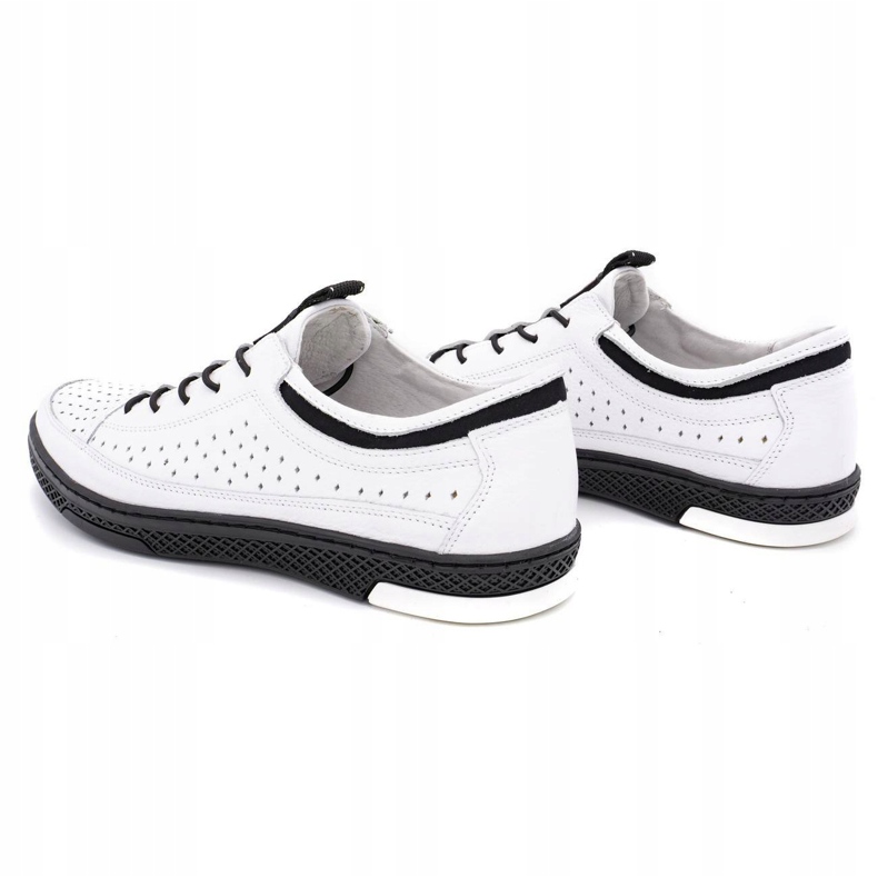 Polbut Zapatos de verano para hombre en piel K22 blanco 4