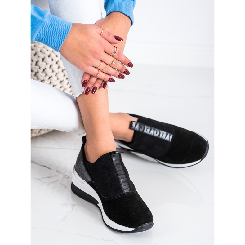 Filippo Zapatillas de piel sin cordones negro 2