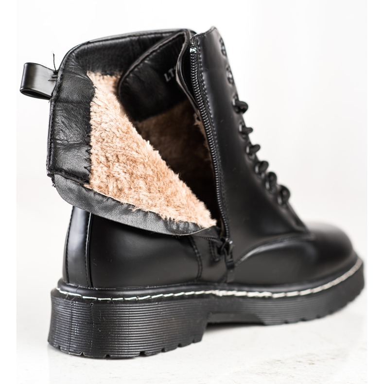 SHELOVET Botas con cordones de moda negro 1 SHELOVET Botas con cordones de moda negro 1