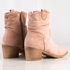 SHELOVET Vaqueras beige clásicas rosado 2