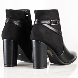 Ideal Shoes Botas negras elegantes en Spitz negro 4