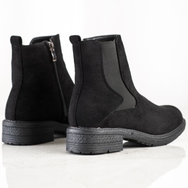 SHELOVET Botas de ante negras negro 1