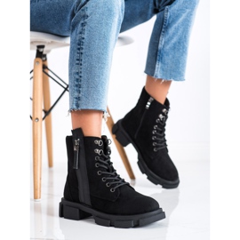 Cm Paris Tramperos negros con cremallera decorativa 2