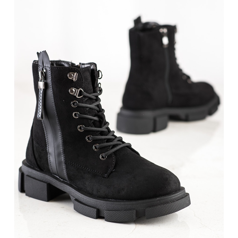 Cm Paris Tramperos negros con cremallera decorativa 1