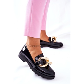 Zapato piel Nicole Lacado Negro 2665 4
