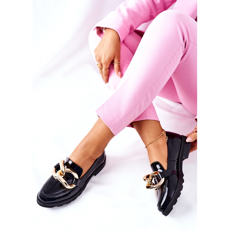 Zapato piel Nicole Lacado Negro 2665 1