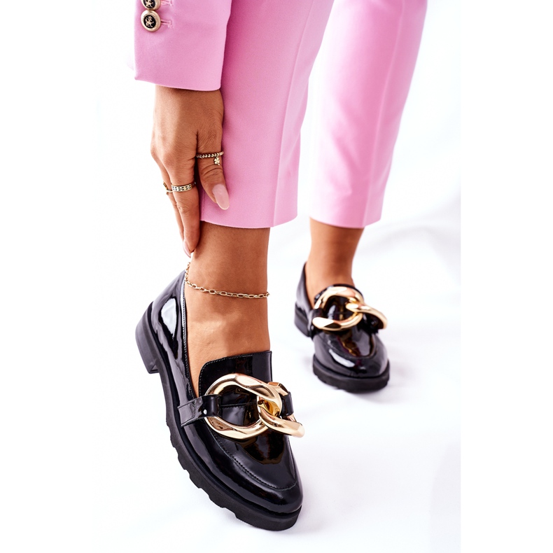 Zapato piel Nicole Lacado Negro 2665 2