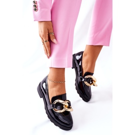 Zapato piel Nicole Lacado Negro 2665 5
