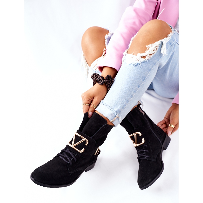 Botas Negras Mujer Ante Nicole 2676 negro 1