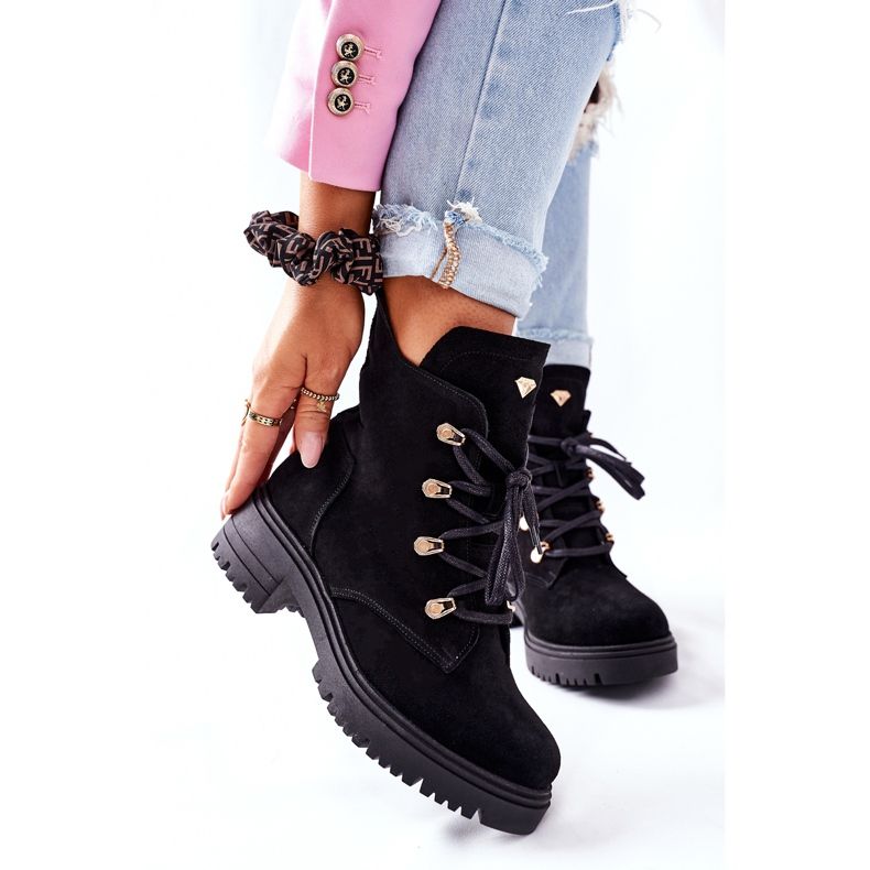 Botas Negras Mujer Ante Nicole 2674 negro 2