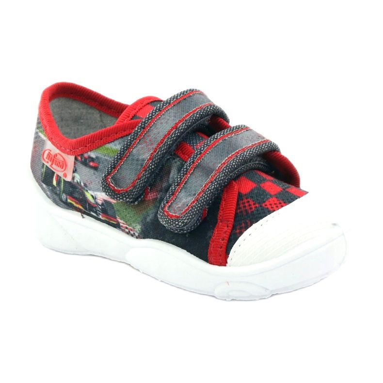 Befado calzado infantil, sneakers, pantuflas 907p093 rojo gris 1