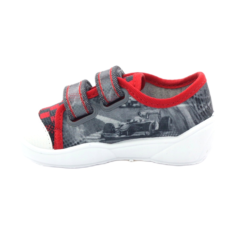 Befado calzado infantil, sneakers, pantuflas 907p093 rojo gris 2