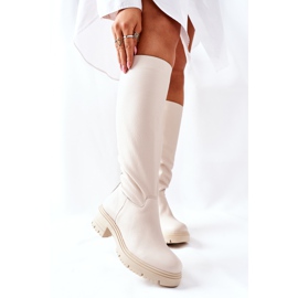 Botas de piel beige Nicole 2685 2