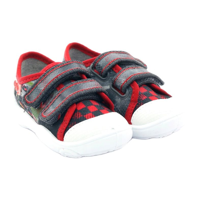 Befado calzado infantil, sneakers, pantuflas 907p093 rojo gris 4