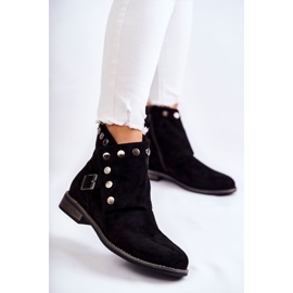 S.Barski Botas de ante de mujer con hebilla S. Barski Black Merk negro 1