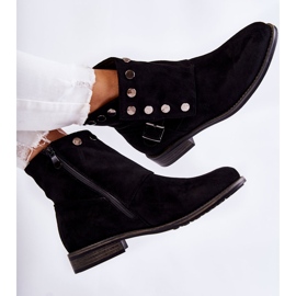 S.Barski Botas de ante de mujer con hebilla S. Barski Black Merk negro 4