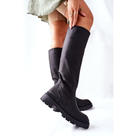 S.Barski Botas altas para mujer negras ¿Qué está pasando? negro 10