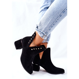 Lewski Shoes Botas De Ante Con Recortes De Mujer Lewski Black 3074 / B negro 6