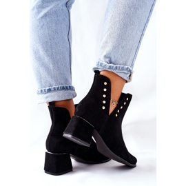 Lewski Shoes Botas De Ante Con Recortes De Mujer Lewski Black 3074 / B negro 4