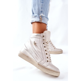 Lewski Shoes Zapatos Deportivos Mujer en Piel Lewski Golden 3079 dorado 3