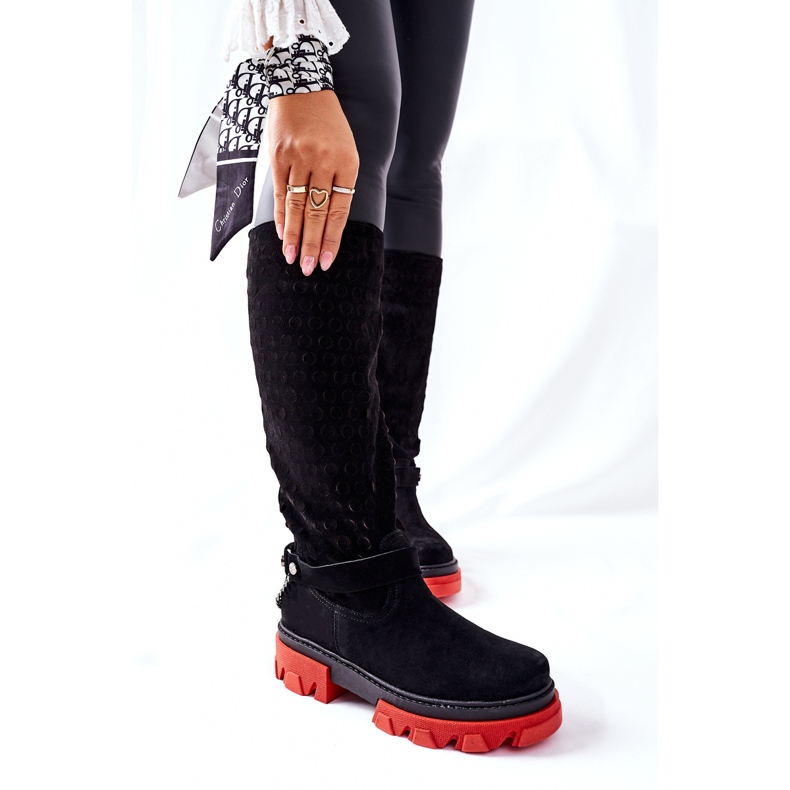 Lewski Shoes Botas de Piel Mujer Lewski Black Suede 2866 negro 2