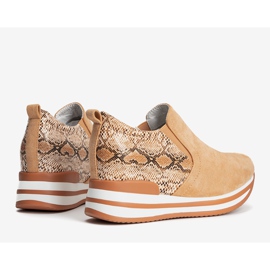 BM Zapatillas naranjas en la cuña Infinitale 2
