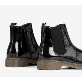 Botines Losaria de charol negro para mujer 1 Botines Losaria de charol negro para mujer 1