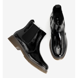 Botines Losaria de charol negro para mujer 2
