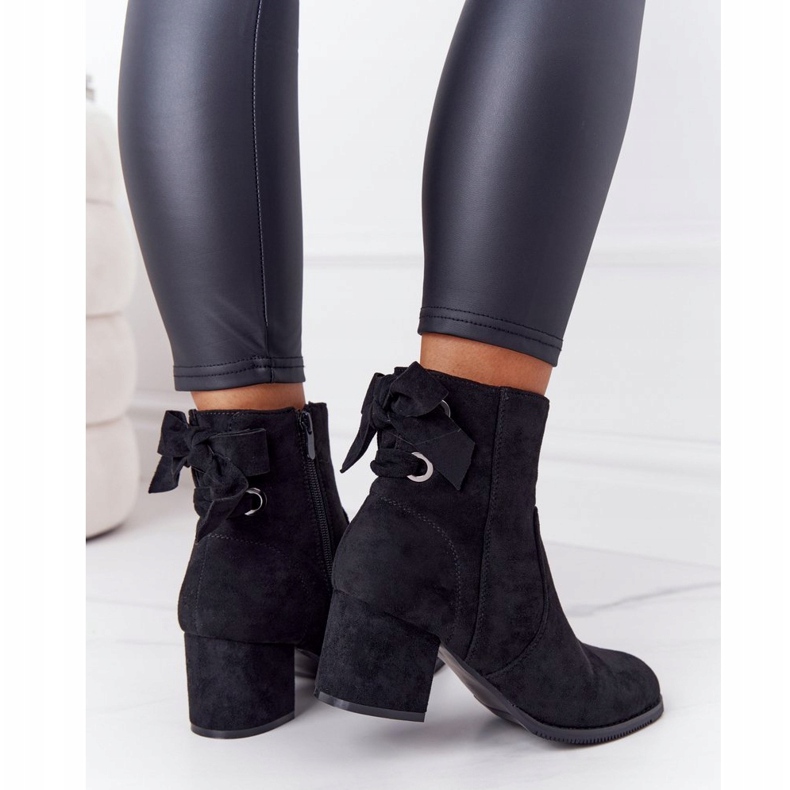 PJ1 Botas cálidas negras para mujer en un talón Kayla negro 4 PJ1 Botas cálidas negras para mujer en un talón Kayla negro 4