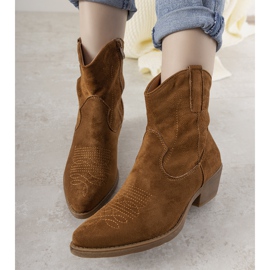 Botas marrones de mujer con acento vaquero Tello Cruz marrón 2