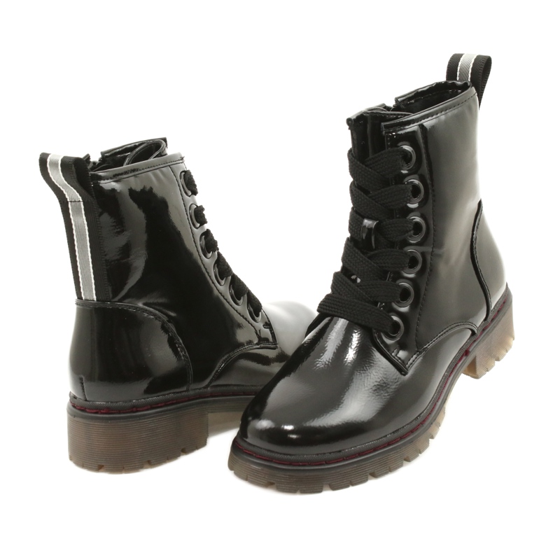 Evento Boots clásicos de mujeres Boots barnished Evalo 21BT35-4233 Negro 3