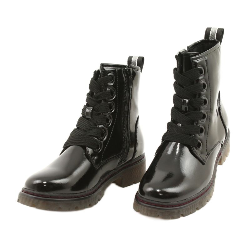 Evento Boots clásicos de mujeres Boots barnished Evalo 21BT35-4233 Negro 2