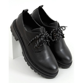 Negro 9586 Mocasines negros con cordones 1