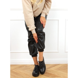 Negro 9586 Mocasines negros con cordones 3