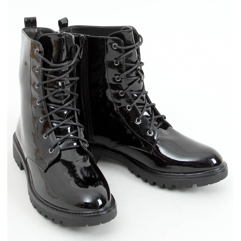 Botas lacadas en negro S1AX8039-38 Negro 1 Botas lacadas en negro S1AX8039-38 Negro 1