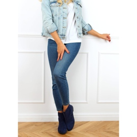 Botas Chelsea clásicas para mujer, azul marino 6215 Navy 2